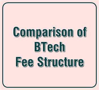 comparison of btech fee structure